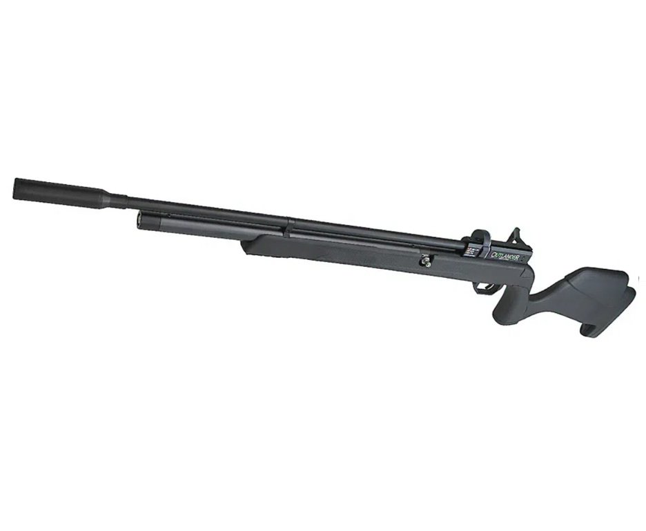 Carabina de Pressão PCP Outlander Black 6,35mm Alto Fluxo 1100 FPS - Rossi + Kit de Limpeza + Capa + Chumbos