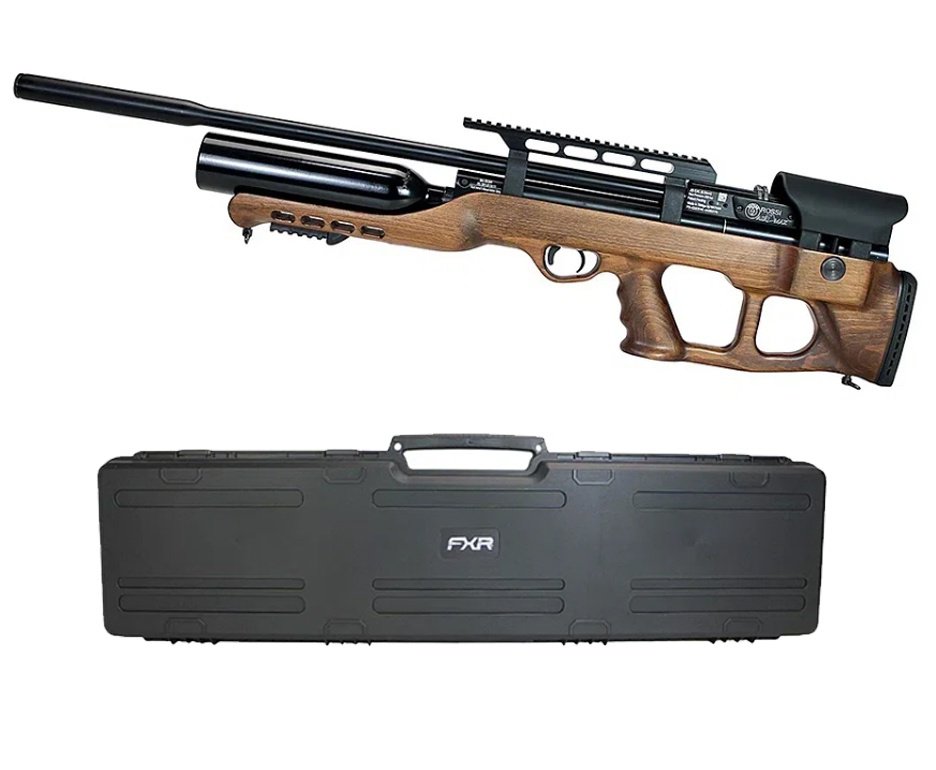 Carabina de Pressão PCP Hatsan Airmax Bullpup Madeira 6,35mm + Case FXR