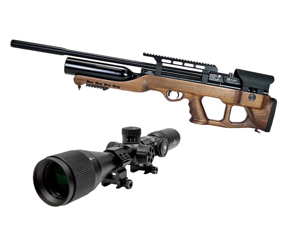 Carabina de Pressão PCP Hatsan Airmax Bullpup Madeira 6,35mm + Luneta 6-24x50