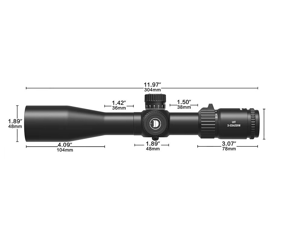 Luneta Discovery OPT LHT 3-12X42 SFIR FFP