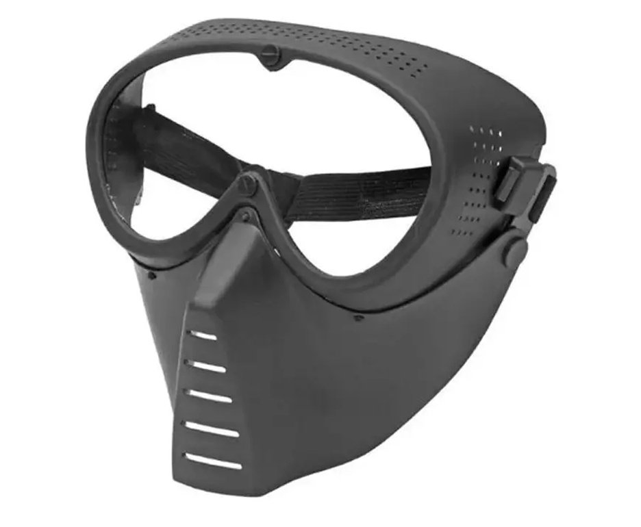 Mascara de Airsoft Rossi Fullface Preta N1