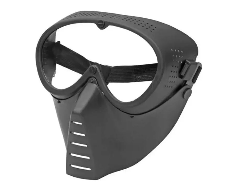 Mascara de Airsoft Rossi Fullface Preta N1