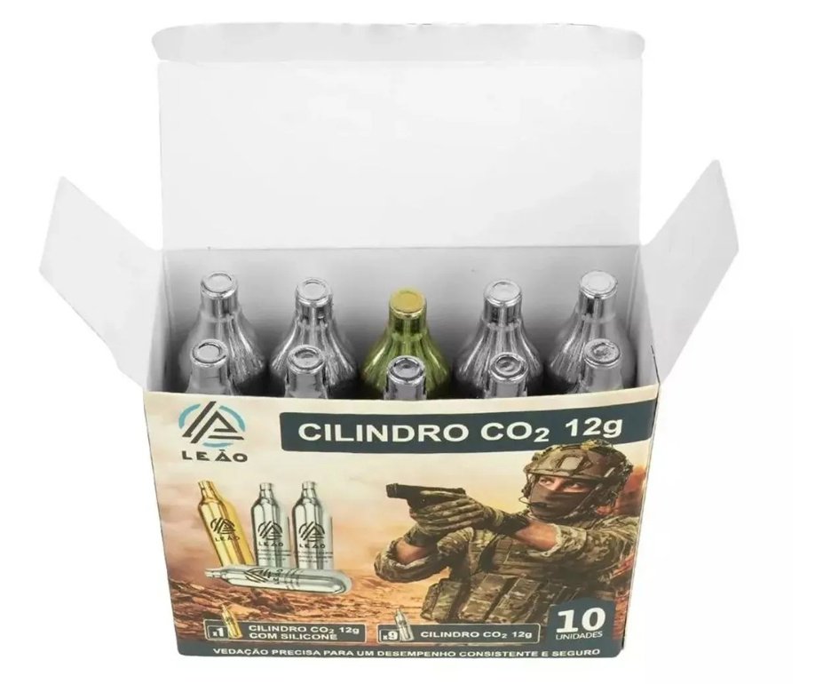 Cilindro Co2 12g Leão Premium Repair 10 Unidades