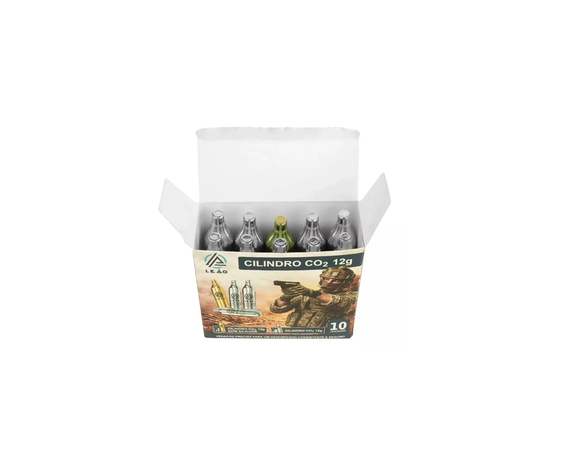 Cilindro Co2 12g Leão Premium Repair 10 Unidades