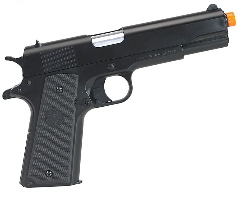 Pistola de Pressão KWC 1911 4,5mm Spring Mola - Rossi + BBS + Alvos + Case