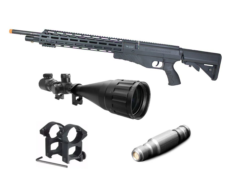 Carabina de Pressão QGK PCP G850T Cal. 5,5mm + Luneta 6-24x50 AOEG