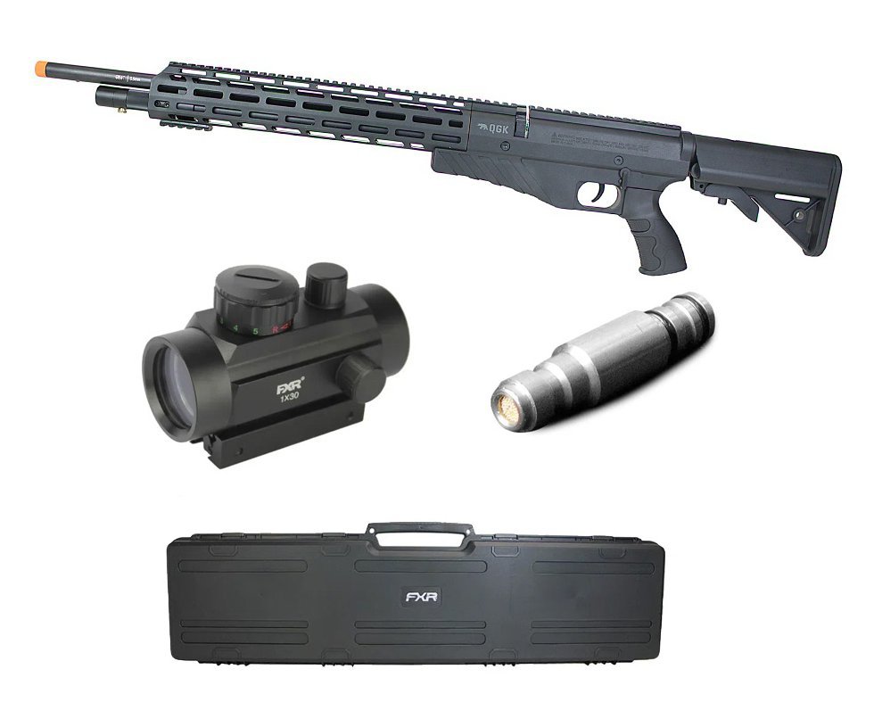 Carabina de Pressão QGK PCP G850T Cal. 5,5mm + Red Dot 1x30 + Case FXR
