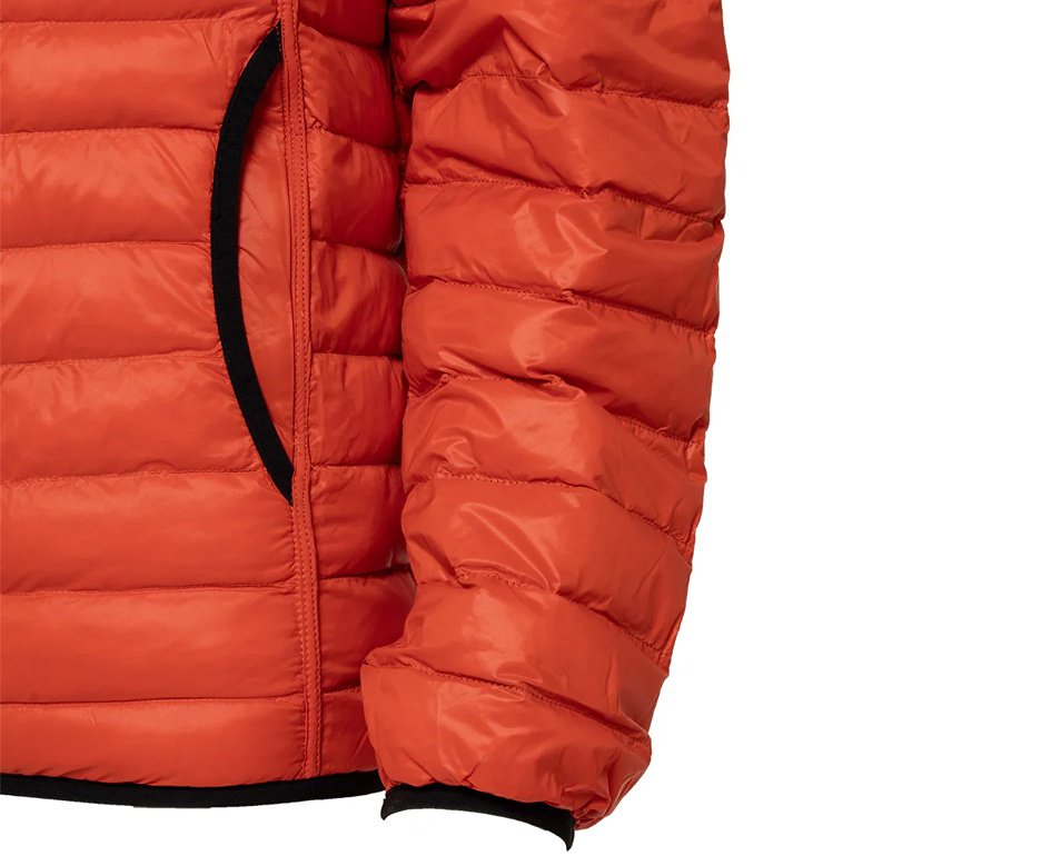 Jaqueta Kailash Puffer Dupla Face Pluma Ganso Feminina Preto e Laranja Escuro