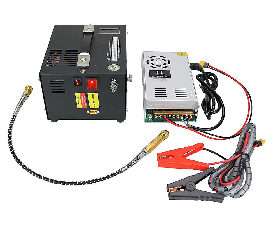 Carabina de Pressão CBC PCP Urban 10 W Madeira 5,5mm + Compressor Portátil Trivolt Compact