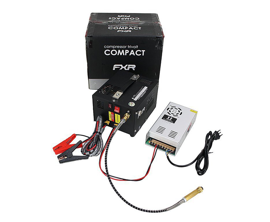Carabina de Pressão CBC PCP Urban 10 W Madeira 5,5mm + Compressor Portátil Trivolt Compact
