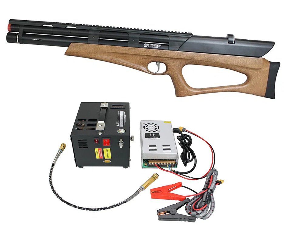 Carabina PCP Artemis Bullpup M40 Hazelwood Semi-Auto 5.5mm - FXR Artemis + Compressor Portátil Trivolt Compact