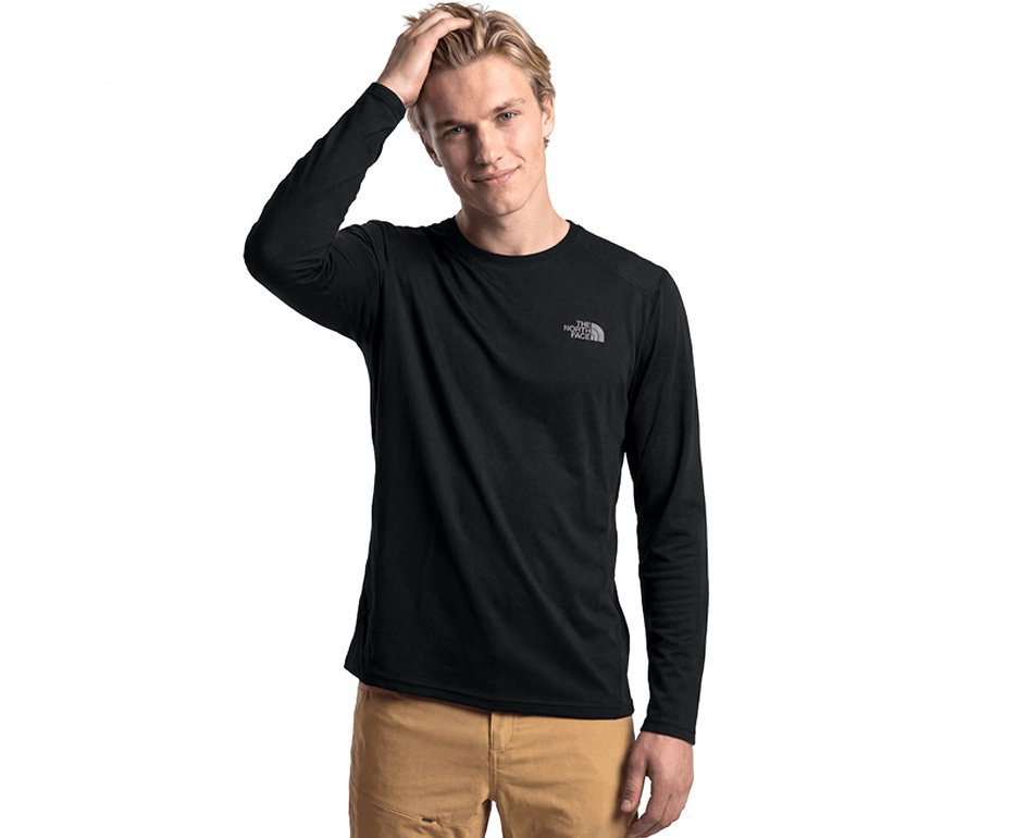 Camiseta Masculino Adulto M Warm L/S Crew Neck H JK3 Preto G - The North Face