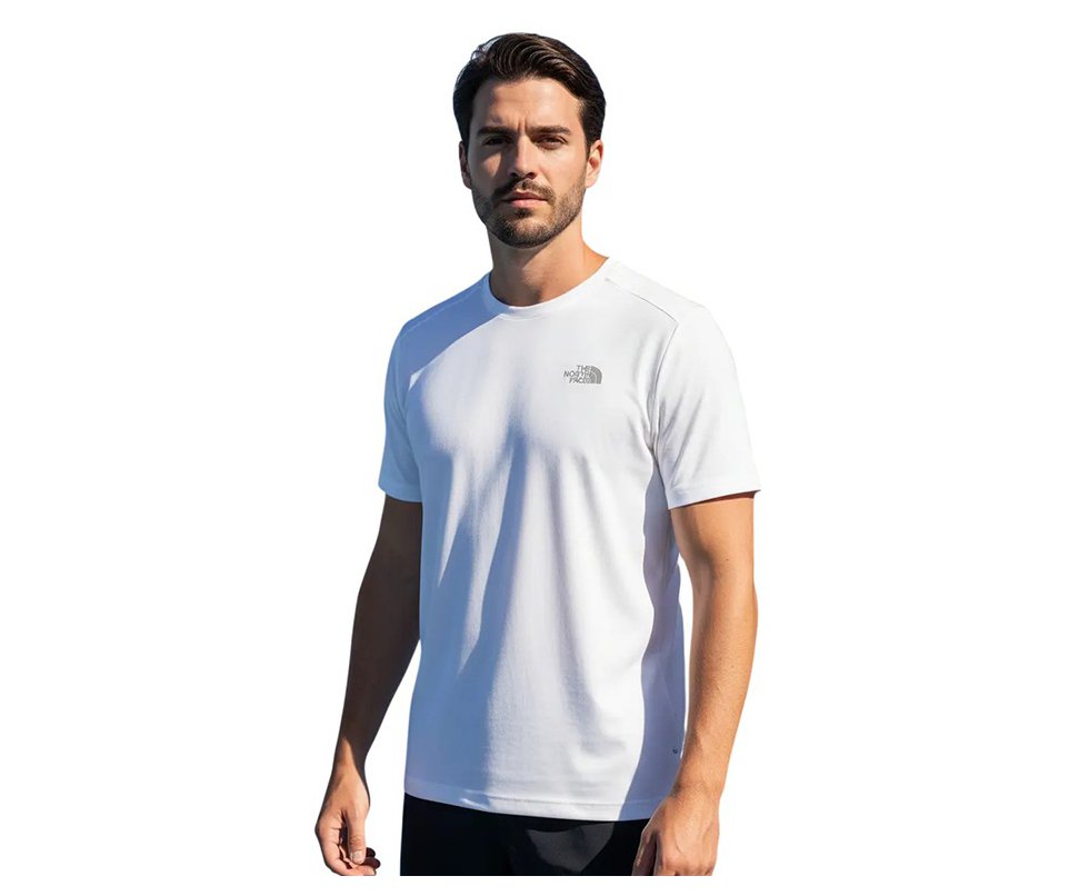 Camiseta Masculina The North Face Hyper Tee Gola Careca - Branca