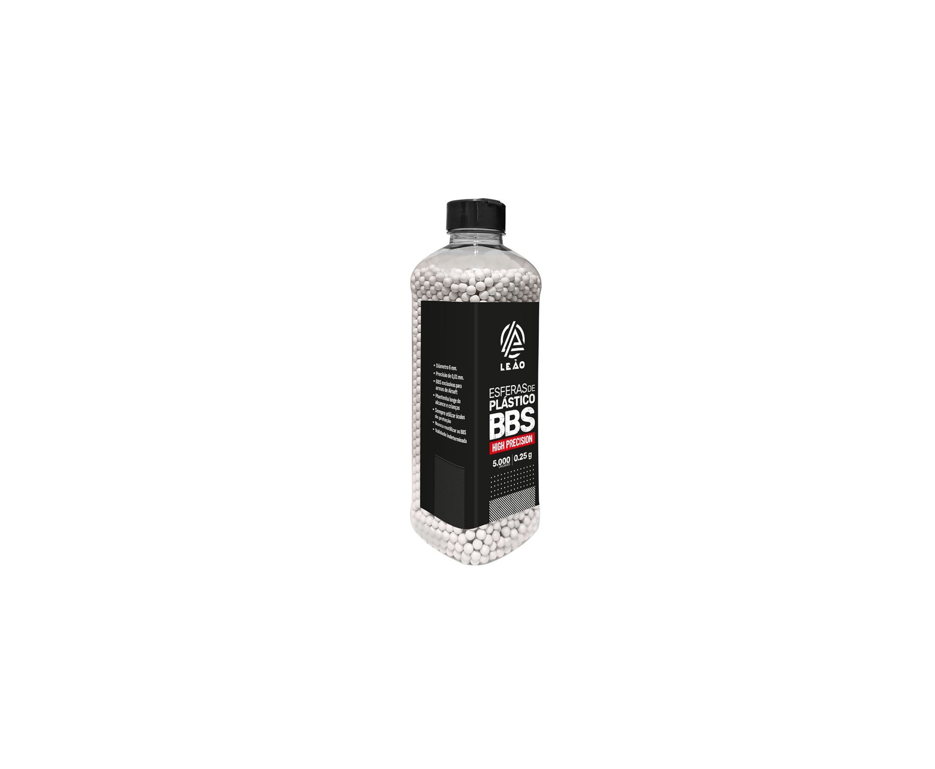 Esfera Airsoft BBs Leao 0,25g 6,0mm Pacote com 5000un