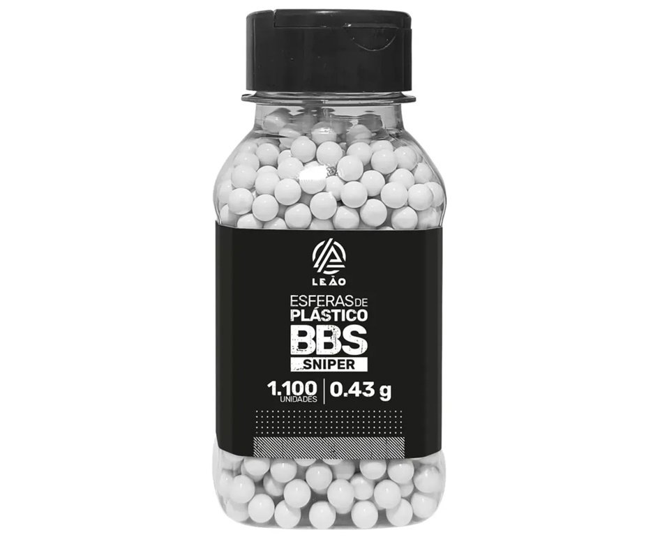 Esfera Airsoft BBs Leao 0,43g 6,0mm Pacote com 1100un