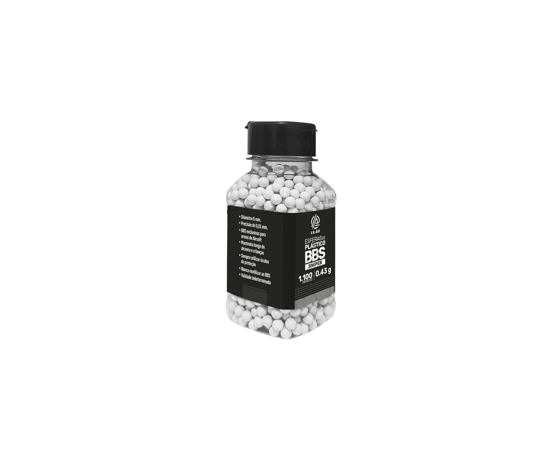 Esfera Airsoft BBs Leao 0,43g 6,0mm Pacote com 1100un