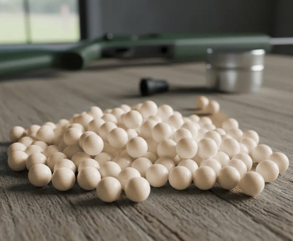 Esfera Airsoft BBs Leão 0,45g 6,0mm Pote com 1100un