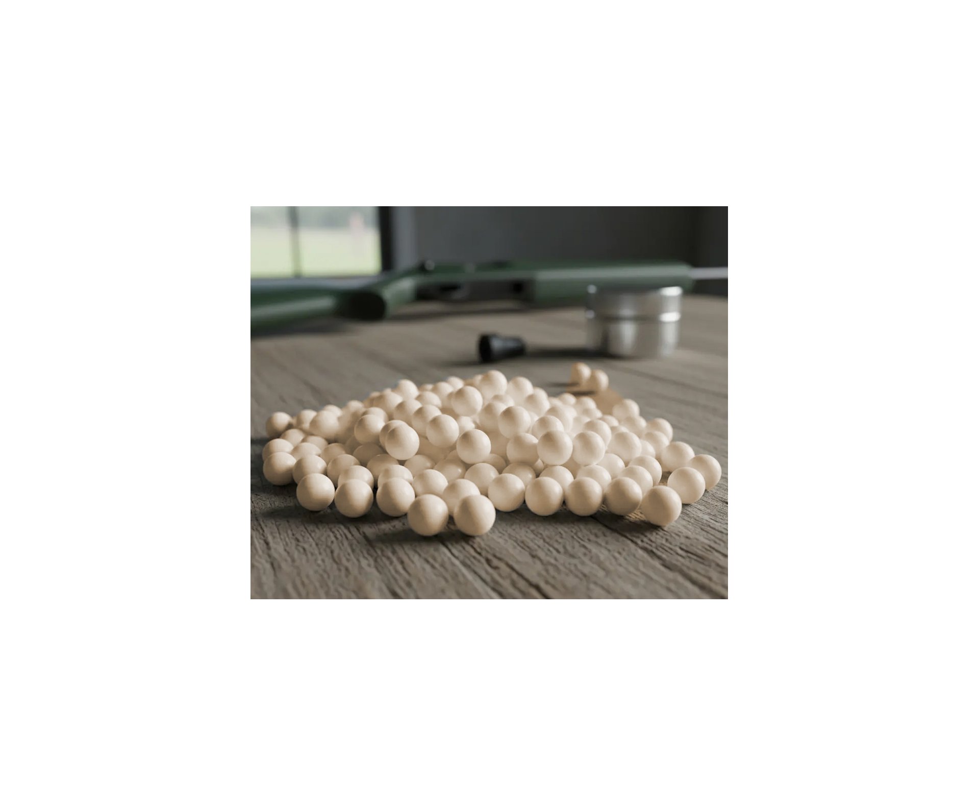 Esfera Airsoft BBs Leão 0,45g 6,0mm Pote com 1100un