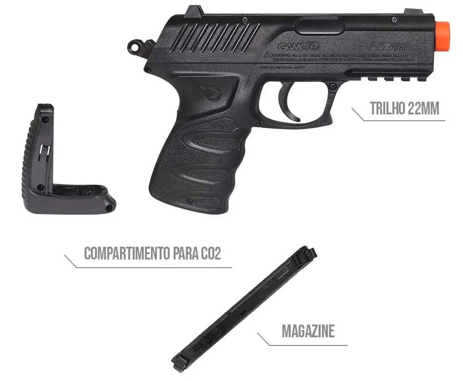 Pistola de Cilindro 12g Gamo P-27 Blowback 4,5mm