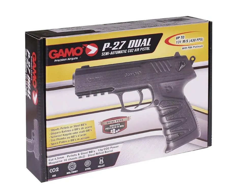 Pistola de Cilindro 12g Gamo P-27 Blowback 4,5mm