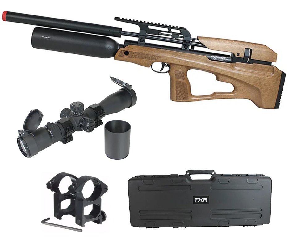Carabina de Pressão PCP P35X-B Evolution HC 5,5mm Artemis - FXR + Luneta 3-12X42 FFP + Case FXR