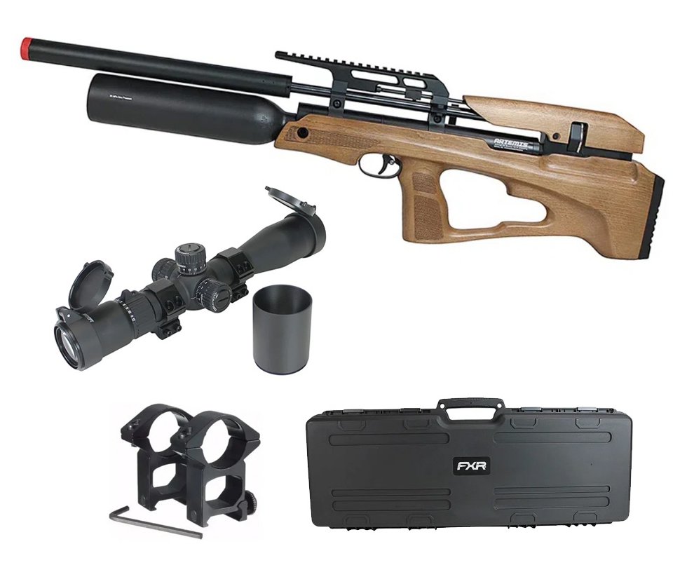 Carabina de Pressão PCP P35X-B Evolution HC 5,5mm Artemis - FXR + Luneta 3-12X42 FFP + Case FXR