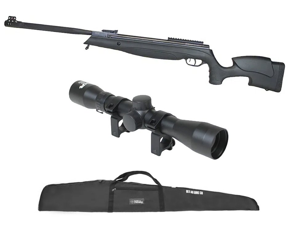 Carabina de Pressão Beeman Viper 1135 Extreme Gas Ram Nitro 80kg Polimero 5,5mm - Rossi + Capa + Luneta 4x32