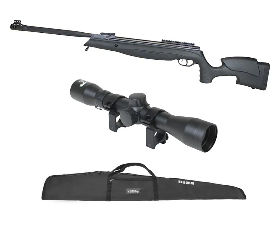 Carabina de Pressão Beeman Viper 1135 Extreme Gas Ram Nitro 80kg Polimero 5,5mm - Rossi + Capa + Luneta 4x32