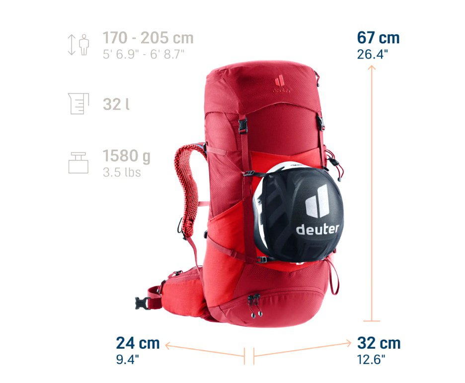 Mochila Deuter Futura Pro 32 SL 2026 - Vermelho