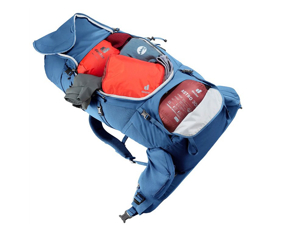 Mochila Aircontact Core 60+10 Azul Claro