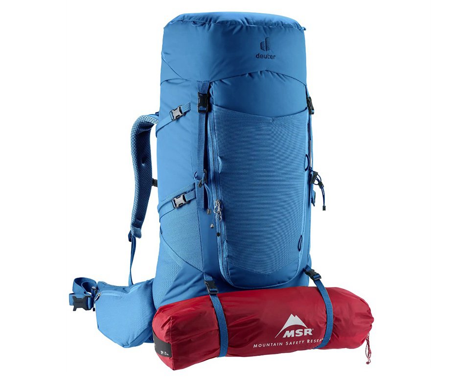 Mochila Aircontact Core 60+10 Azul Claro