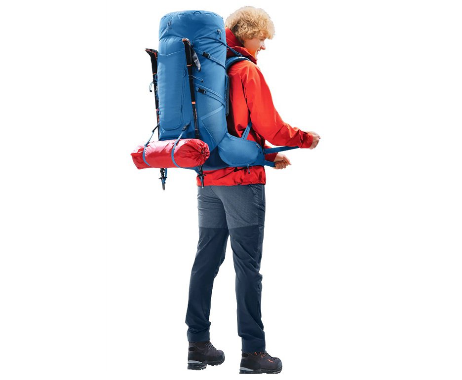 Mochila Aircontact Core 60+10 Azul Claro