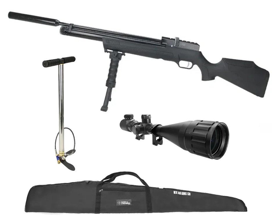 Carabina de Pressão PCP ESP 1550H 5.5mm EKOL Voltran + Bomba + Capa + Luneta 6-24x50