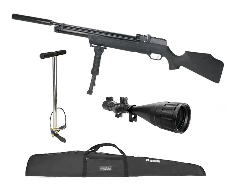 Carabina de Pressão PCP ESP 1550H 5.5mm EKOL Voltran + Bomba + Capa + Luneta 6-24x50