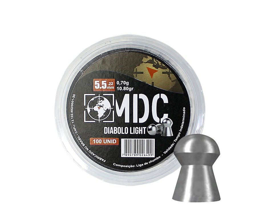 Chumbinho MDC Diablo Light 5,5mm - 100 uni.
