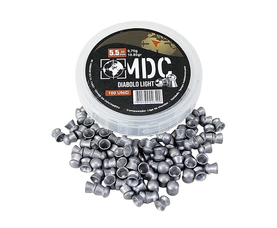 Chumbinho MDC Diablo Light 5,5mm - 100 uni.