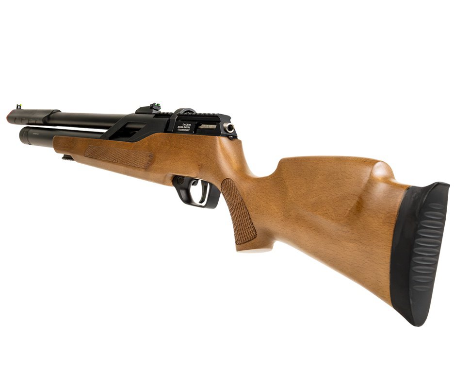 Carabina PCP Rossi T-REX Montecarlo Madeira Big Bore 6,35mm + Bipe + Chumbo + Luneta 6-24x50 + Chama Pássaro