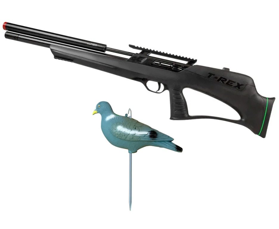 Carabina PCP Rossi T-REX Bull Pup 6,35mm Big Bore - Rossi + Chama Pássaro