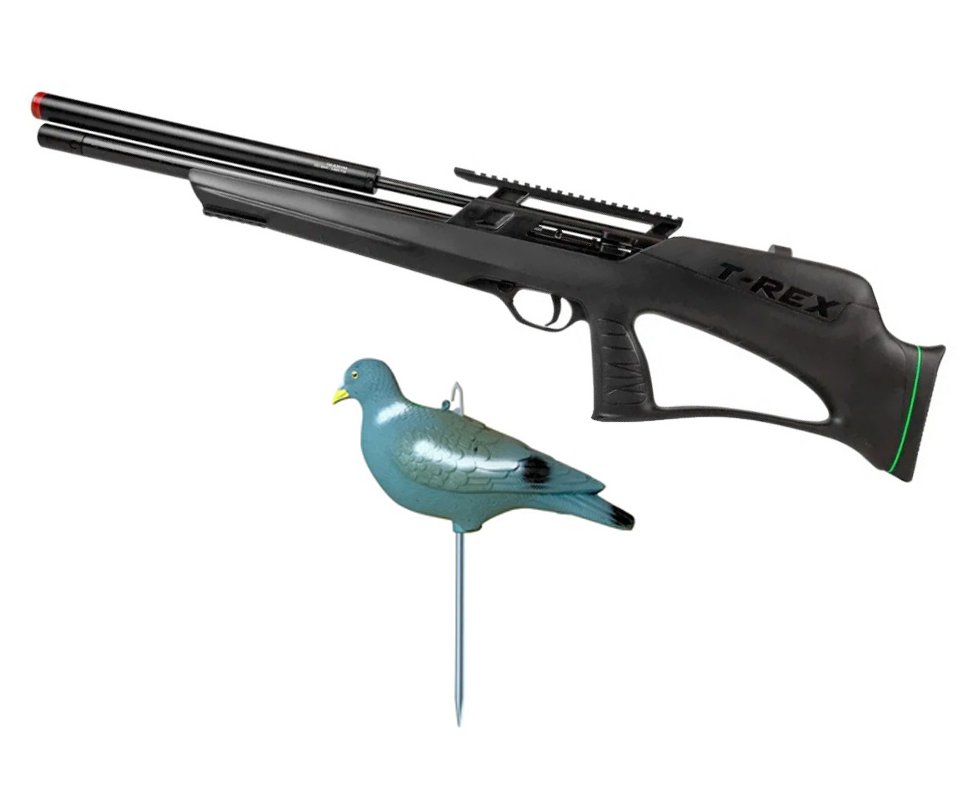 Carabina PCP Rossi T-REX Bull Pup 6,35mm Big Bore - Rossi + Chama Pássaro
