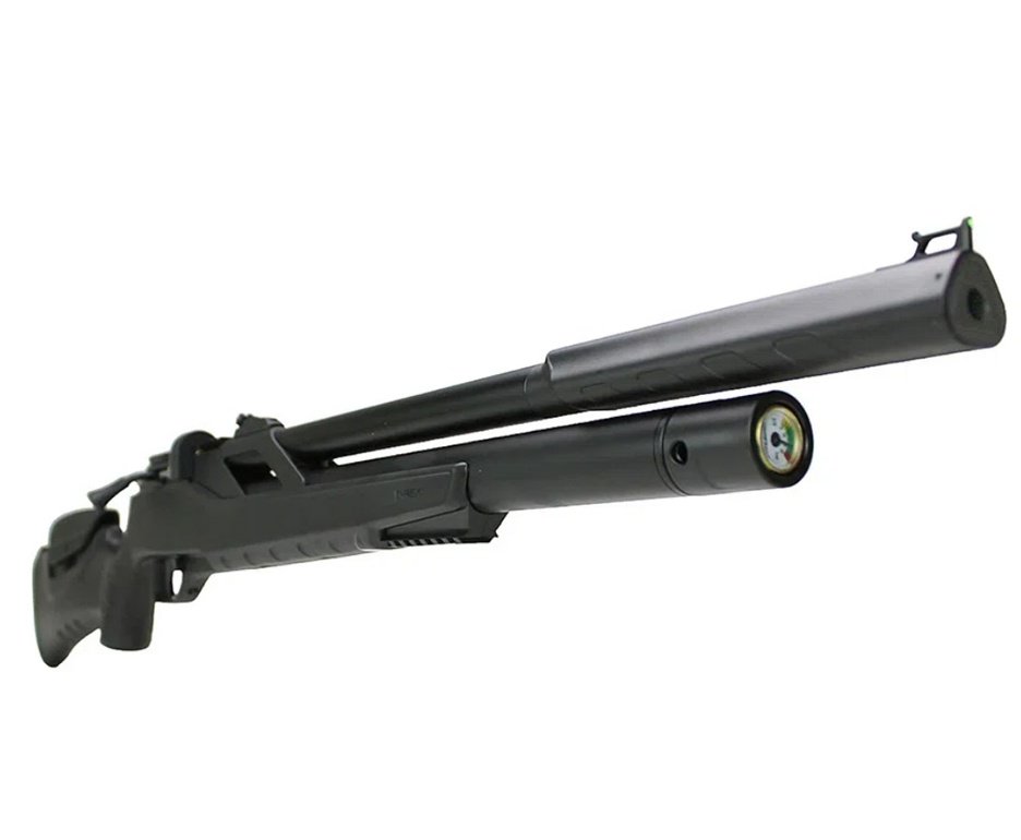 Carabina de Pressão PCP Artemis Montecarlo T-REX 5.5mm com Válvula Reguladora - FXR + Bipe + Chumbo + Luneta 6-24x50 + Chama Pássaro