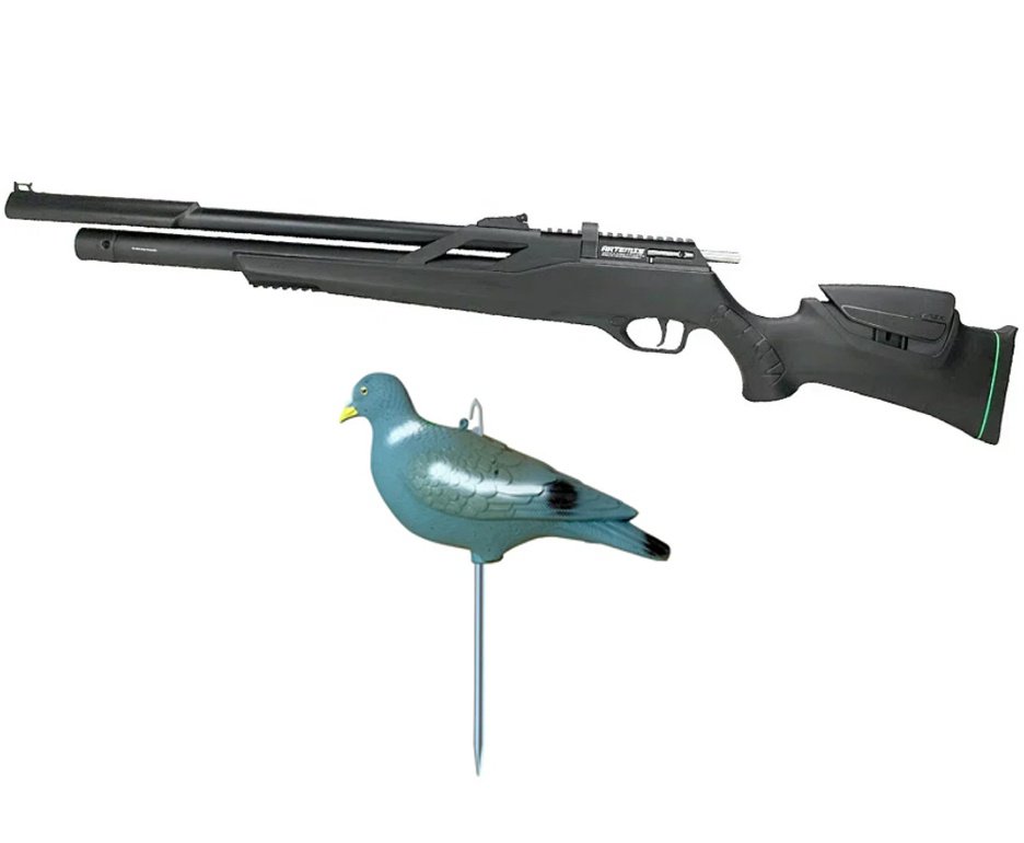 Carabina de Pressão PCP Artemis Montecarlo T-REX 5.5mm com Válvula Reguladora - FXR + Chama Pássaro