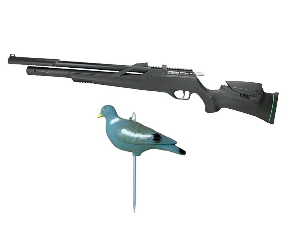 Carabina de Pressão PCP Artemis Montecarlo T-REX 5.5mm com Válvula Reguladora - FXR + Chama Pássaro