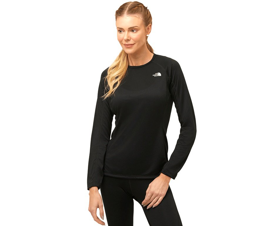 Camiseta The North Face Segunda Pele Feminina Warm Crew - Preta
