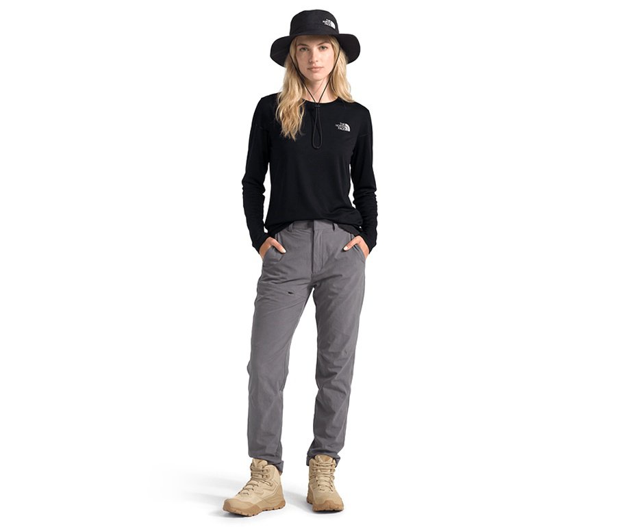 Camiseta Feminina The North Face Hyper Tee Crew Manga Longa - Preta