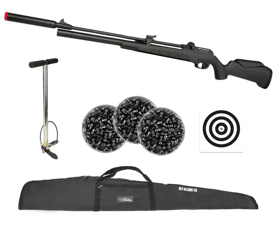 Carabina PCP Artemis PR900S G3 Black 5,5mm - FXR Artemis + Bomba + Capa + Chumbos + Alvos