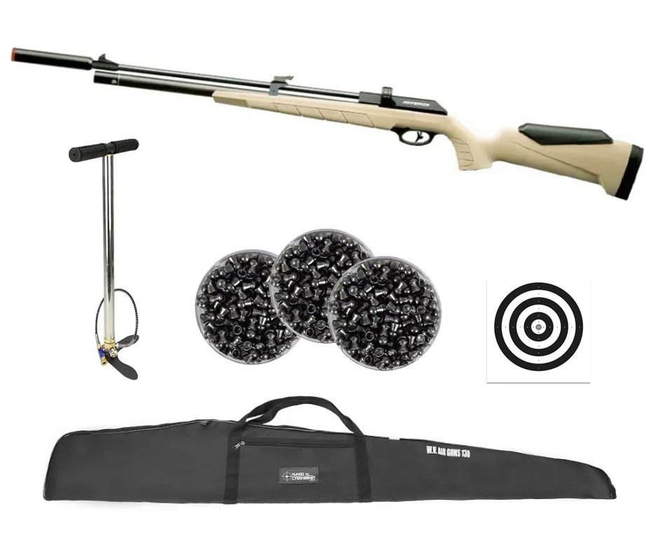 Carabina de Pressão PCP PR900T G3 TAN 5.5mm Artemis - FXR + Capa + Bomba + Chumbos + Alvos