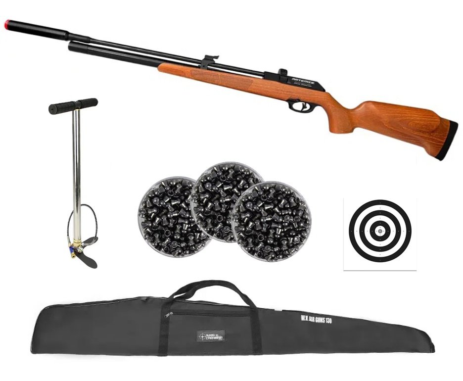 Carabina PCP Artemis PR900W G3 5,5mm - FXR Artemis + Bomba + Capa + Chumbo + Alvos
