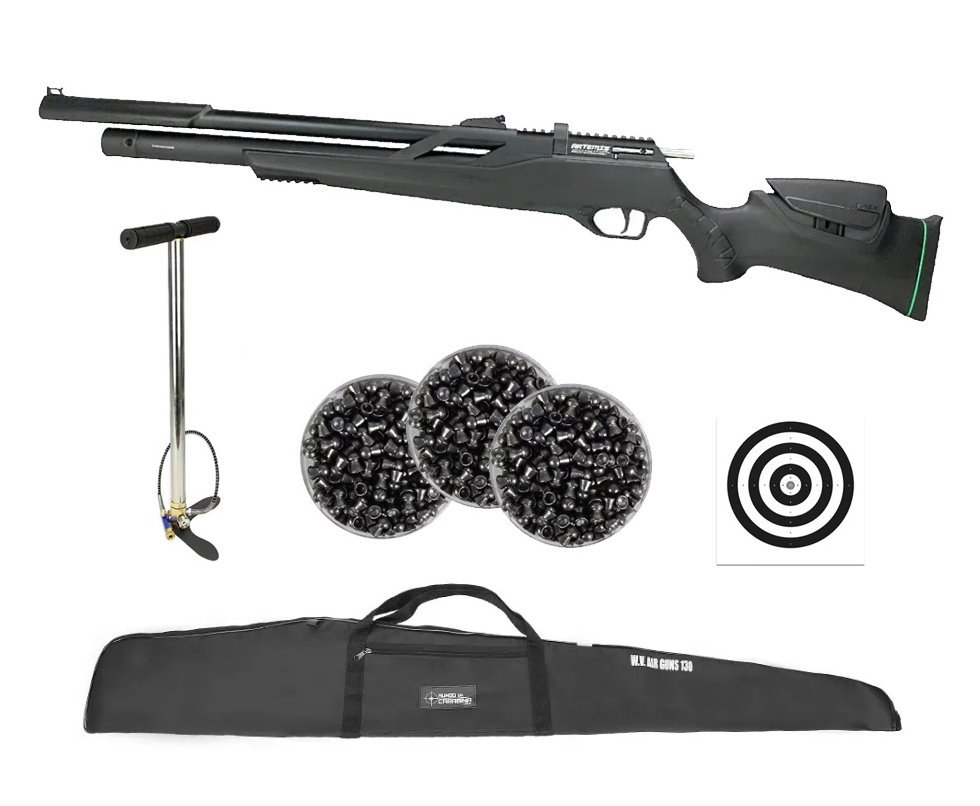 Carabina de Pressão PCP Artemis Montecarlo T-REX 5.5mm com Válvula Reguladora - FXR + Bomba + Capa + Chumbos + Alvos