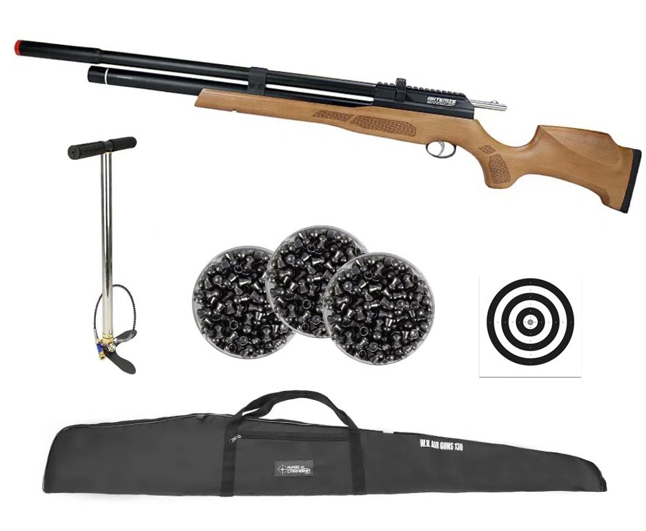Carabina PCP Artemis M25W Thunder Classic 5.5mm - FXR + Bomba + Capa + Chumbos + Alvos
