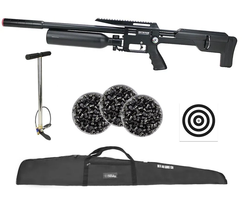Carabina de Pressão PCP M60B Slayer HC 5,5mm Artemis - FXR + Bomba + Capa + Chumbo + Alvos